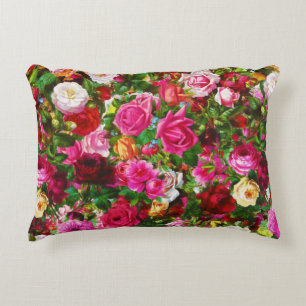Coussins Décoratifs Élégant jardin fleuri Vintage de Rose fleuri