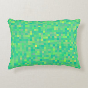 Coussins Décoratifs Élégant Motif de Pixel Multicolor Vert tendance