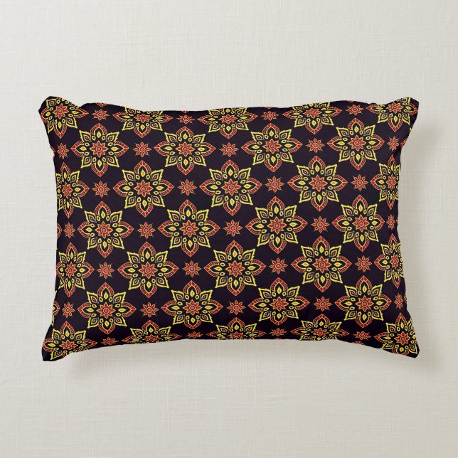 Coussins Décoratifs Élégant Motif Floral Mandala (Devant)