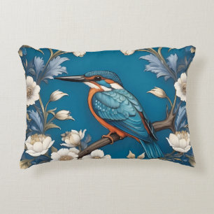 Coussins Décoratifs Élégant turquoise Kingfisher Bird Floral