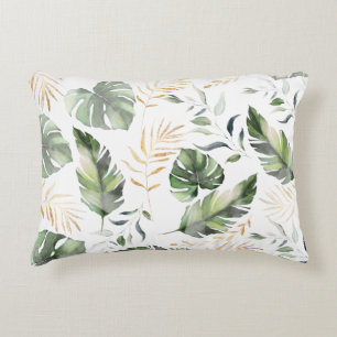 Coussins Décoratifs Elégante aquarelle Verdure Feuilles botaniques