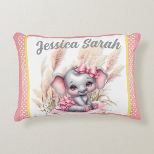 Coussins Décoratifs Eléphant rose doux - Sourires d'arachide