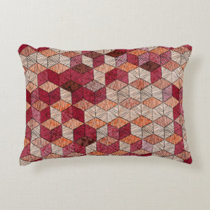 Coussins Décoratifs Embroidered patchwork seamless pattern. Bohemian.