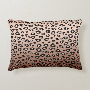 Coussins Décoratifs Empreinte de léopard en bronze d'or