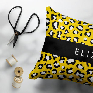 Coussins Décoratifs Empreinte de léopard, Spots, Leopard Jaune, Votre 