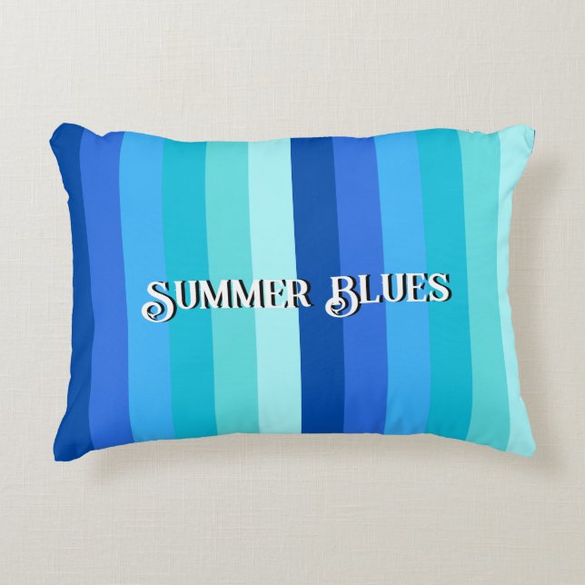 Coussins Décoratifs Été Fraîches Bleues (Devant)