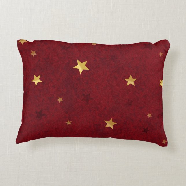 Coussins Décoratifs étoiles brillantes Royal Red (Dos)
