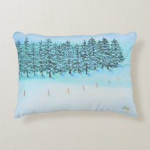 Evergreens et neige