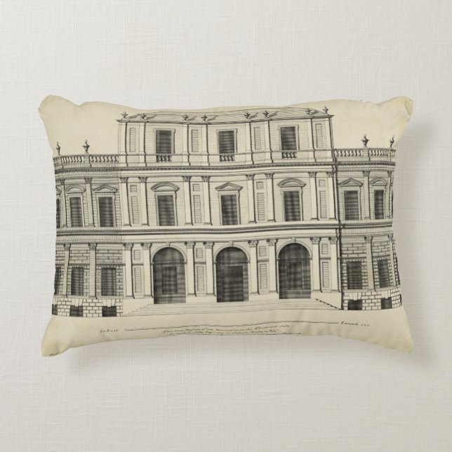 Coussins Décoratifs Façade de style théâtral de Colen Campbell (Devant)
