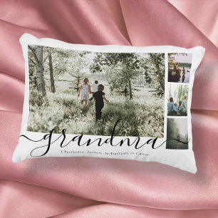 Coussins Décoratifs Famille de collage de photos et de textes personna