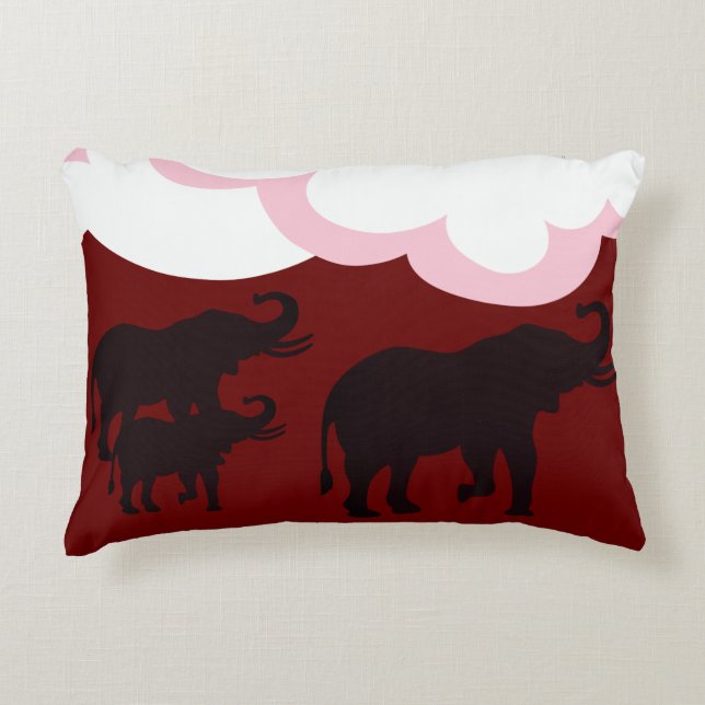 Coussins Décoratifs Famille des éléphants (Devant)