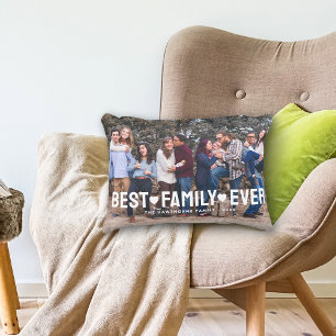 Coussins Décoratifs Famille Gras Texte superposé Meilleure famille jam