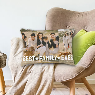 Coussins Décoratifs Famille Texte superposer Meilleure famille Jamais 