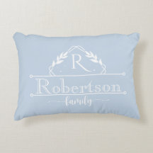 Family Name Monogram Decorative Frame Blue