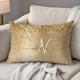 Coussins Décoratifs Faux Gold brossé Parties scintillant métallique Im