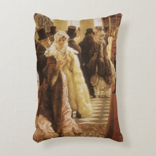 Coussins Décoratifs Femme élégante de Tissot, Art victorien vintage