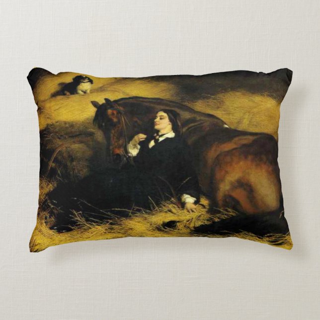 Coussins Décoratifs Femme et Cheval (Devant)