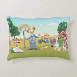 Coussins Décoratifs Ferme de vieux MacDonald personnalisée