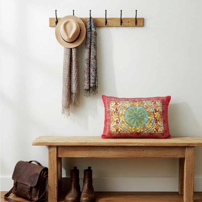 Coussins Décoratifs Feuille Abstrait Alphonse Mucha (Créateur téléchargé)