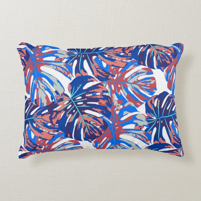 Coussins Décoratifs Feuille Monstera motif continu (Devant)