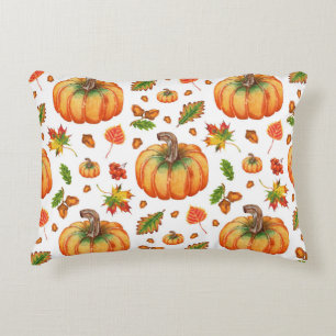 Coussins Décoratifs Feuilles d'automne, glands : motif d'aquarelle.