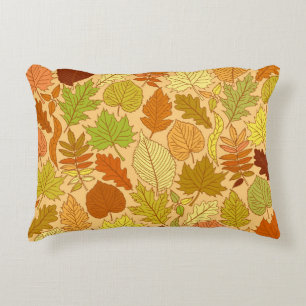 Coussins Décoratifs Feuilles d'automne : impression en tissu transpare