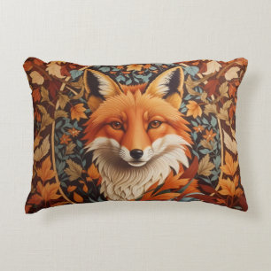 Coussins Décoratifs Feuilles d'automne saisonnière Renard rouge Visage