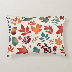 Coussins Décoratifs Feuilles et Baies Éparses