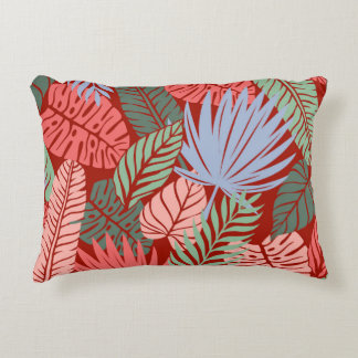 Coussins Décoratifs Feuilles Tropicaux Doodle : Tiré À La Main Noire