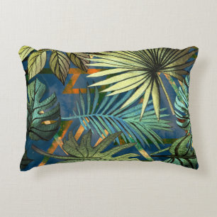 Coussins Décoratifs Feuilles tropicaux, formes géométriques motif