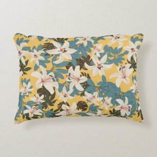 Coussins Décoratifs Feuilles tropicaux lumineux Lily Motif