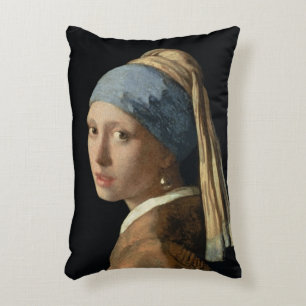 Coussins Décoratifs Fille avec une boucle d'oreille de perle, c.1665-6