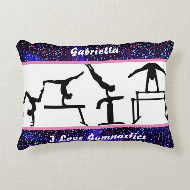 Coussins Décoratifs Filles I Love Gymnastique (Devant)