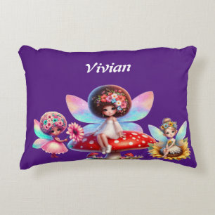 Coussins Décoratifs Filles personnalisées nom fée