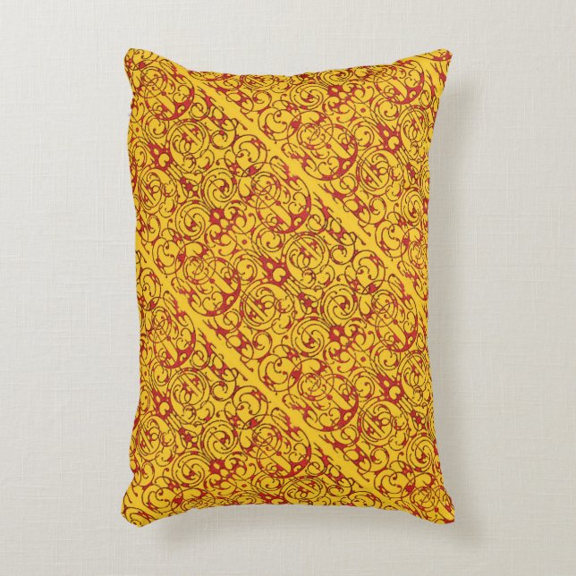 Coussins Décoratifs Fiore rouge et jaune (Devant(Vertical))