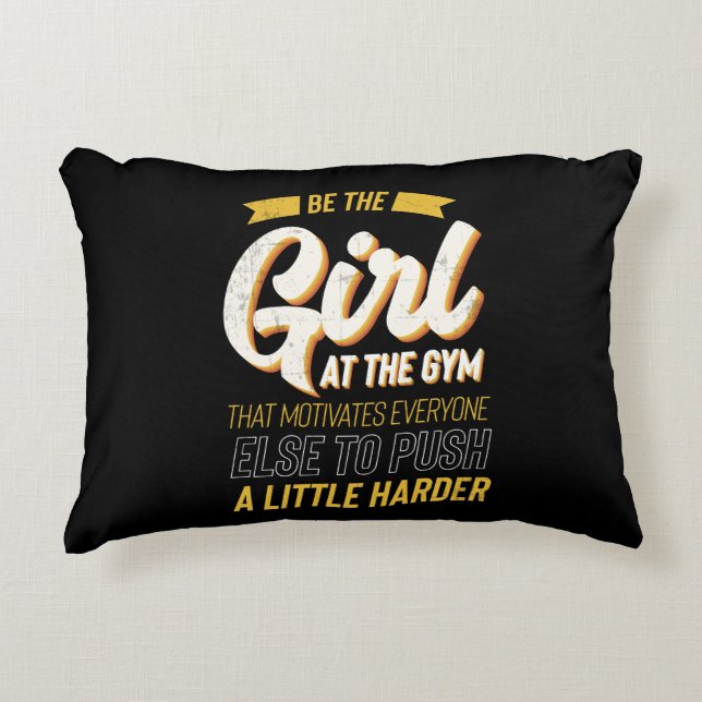 Coussins Décoratifs Fitness Gym Entraînement Motivation Femmes (Devant)