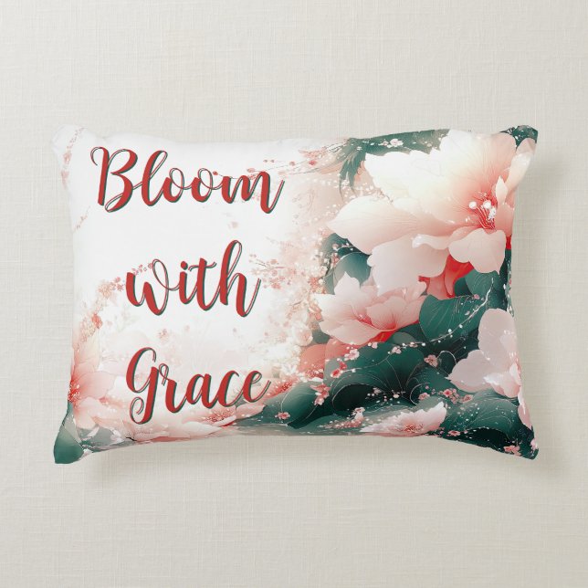 Coussins Décoratifs Fleur avec Grace Floral (Devant)