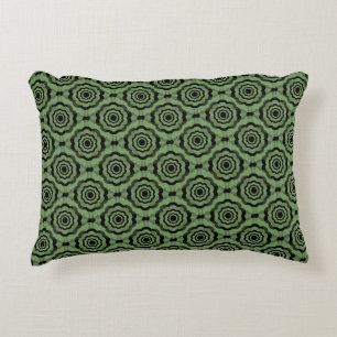 Coussins Décoratifs Fleur noire verte Motif sans couture