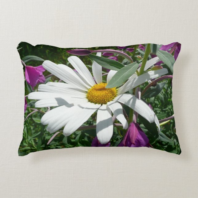 Coussins Décoratifs Fleur sauvage Daisy et Fireweed (Devant)