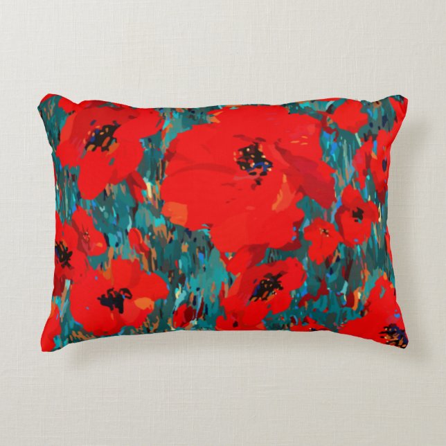 Coussins Décoratifs Fleur sauvage Wild Red Poppies (Devant)