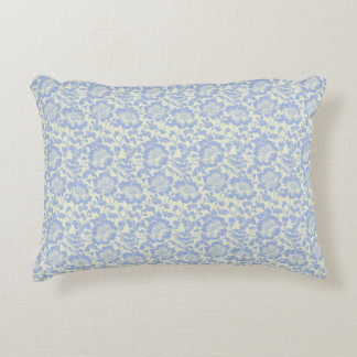 Coussins Décoratifs Fleurs bleues en poudre sur crème d'ivoire