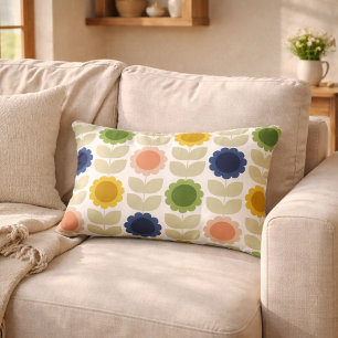 Coussins Décoratifs Fleurs de l'Été Rétro Groovy Tiges