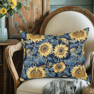 Coussins Décoratifs Fleurs de soleil Art Nouveau