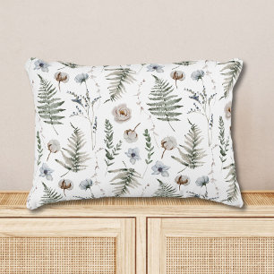 Coussins Décoratifs Fleurs et feuilles de fougère Forêt florale botani