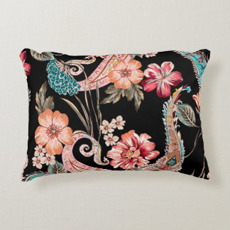 Coussins Décoratifs Fleurs ethniques et feuilles avec paisley vintage 