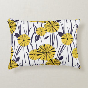 Coussins Décoratifs Fleurs jaunes