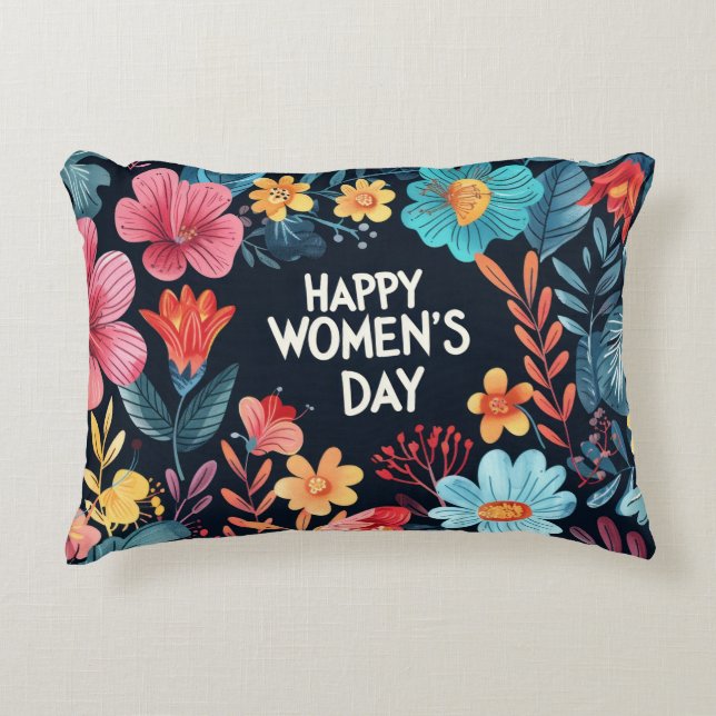 Coussins Décoratifs fleurs pour la journée mère (Devant)