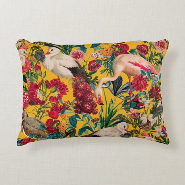 COUSSINS DÉCORATIFS FLORAL ET OISEAUX XVIII (Devant)