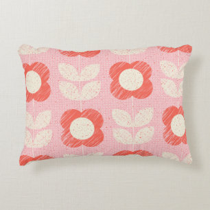 Coussins Décoratifs Floral Stylisé Rétro Scandinave sans joint