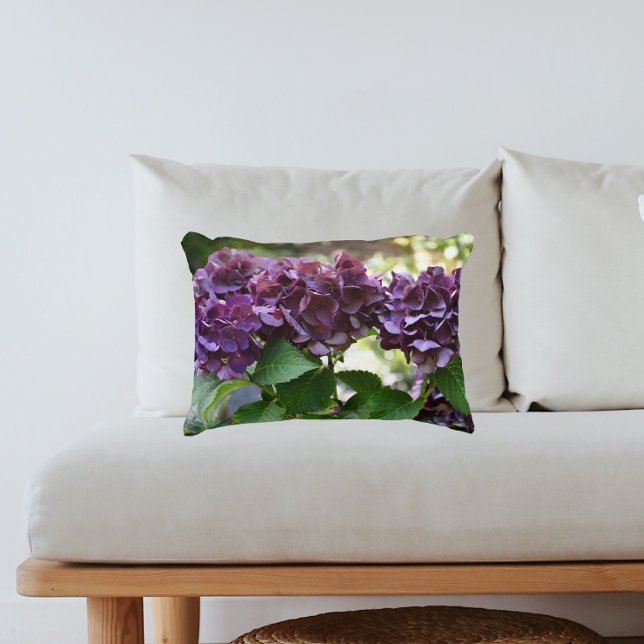 Coussins Décoratifs Floral Violet rouge Hydrangea (In Situ Sofa)